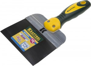 Шпатель KRAFTOOL фасадный с двухкомпонентной ручкой, нержавеющее полотно, 150мм