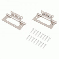 Петля накладная MCL 4*3*2 мм SN КОРОБКА 2мм мат.никель без врезки 2 шт (50)
