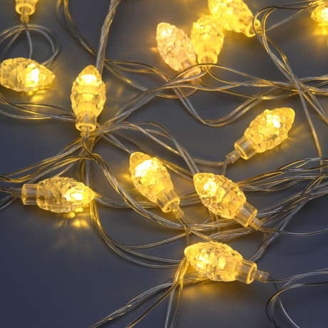 СНОУ БУМ Гирлянда эл. вьюн 4м, 20LED, шампань, постоянное свечение, ПВХ прозрачный, 220В