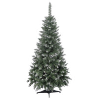 Ель искусственная &quot;Европейская большая&quot; 140 см с белоснежными кончиками, 280 веток, ПВХ