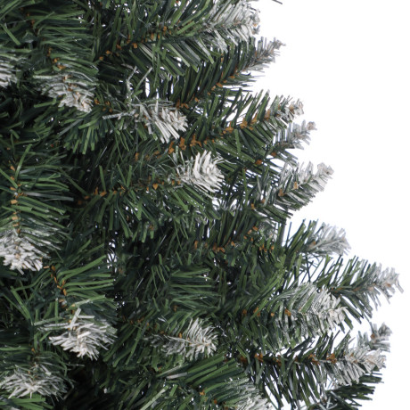 Ель искусственная "Европейская большая" 140 см с белоснежными кончиками, 280 веток, ПВХ