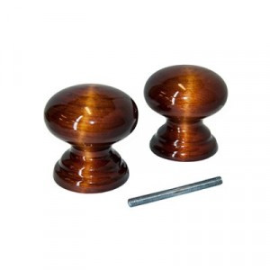 Ручка-кнопка дверная дерево круглая Красное дерево Й-Ола инд. уп. (24)