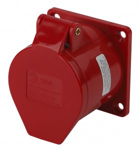 ЭРА силовая розетка CEE (разъем) стационарная внутренняя 424 3P+РЕ 32А 380В IP44 (15/90/1080) 0642