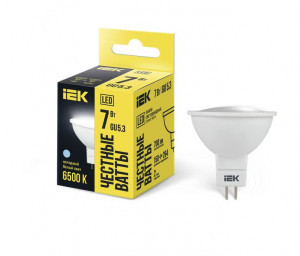 IEK лампа св/д MR16 GU5.3 220V 7W(700lm) 6500К 6K 50х50  матовая LLE-MR16-7-230-65-GU5