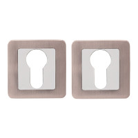 Накладка под цилиндр DP-C-22-NISM (суперматовый никель) Квадратная CODE DECO  (1пара)  \10 (200)