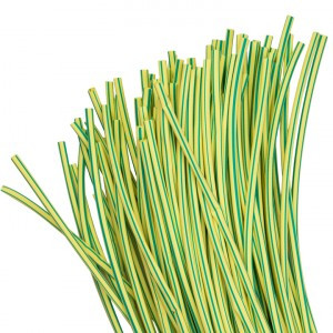 EKF термоусадка трубка ТУТ  6/3 желто-зеленая в отрезках по 1м (уп.50м, цена за 1м) tut-6-yg-1m