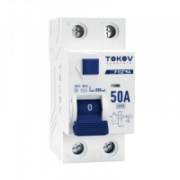 TOKOV Electric выкл. дифферинциальный(УЗО) 2P (1P+N) 50А 300мА тип AC 6кА  TKE-PZ60-RCDM-2-50-300-AC