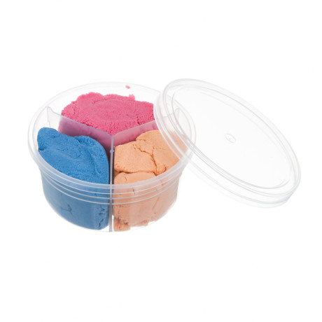 Набор для творчества, кинетический песок "Хлопковый", 3 цвета по 50гр, 8,5х4см, микс