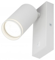 ЭРА св-к бра с выкл. подсветка спот GU10 max12W 55х100x140 белый WL19 WH
