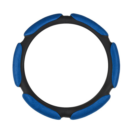 ЕРМАК Оплетка руля, спонж, 6 подушек, синий, разм. (M)