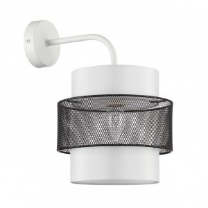 LUMION 8002/1W MODERNI LN25 бел., черн. мет./мет., текстиль Бра Е27 60W 220V ANIMAISA