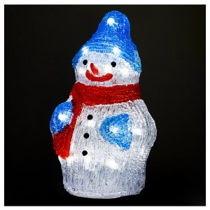 Фигура светодиодная "Снеговик 30LED", акрил Волшебная страна