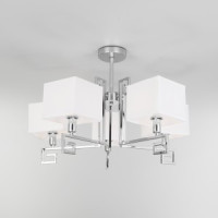 EUROSVET Люстра E14 5x40W 680х465 металл белый/хром/хром/белый Alma 60115/5 a049494