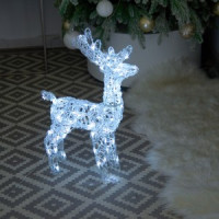 Uniel Фигура новогод. св/д &quot;Олень-2&quot; 36х60см 80LED белый, провод прозрач ULD-M3660-080/STA WHITE
