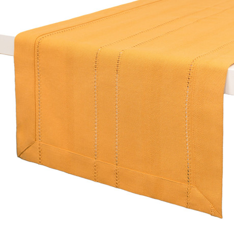 BY COLLECTION Стэйн Дорожка декоративная, 35х140см, 100% хлопок, горчица