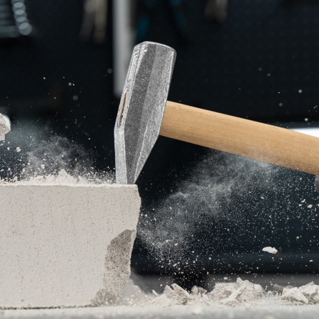 Молоток слесарный, 800 г, квадратный боек, деревянная рукоятка