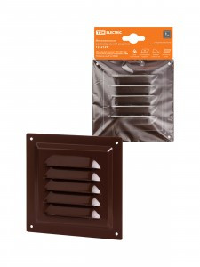 TDM  вент. решетка металл. 125х125мм коричневая, покрытие полимерная эмаль SQ1807-0706  
