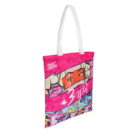 BY Русские Супергерои Сумка-шоппер, 38x42см, 2хсторонняя, ручки 58 см, ПЭ под ткань "Заря фэшн"