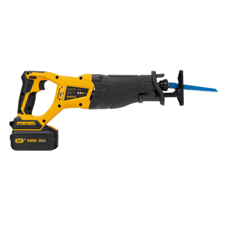 Пила сабельная аккумуляторная бесщет BRC-120, 18В Li-Ion Denzel