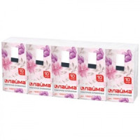 Платки носовые Лайма 3-х сл., 10 шт. х (спайка 10 пачек) 20х20 см, 126910