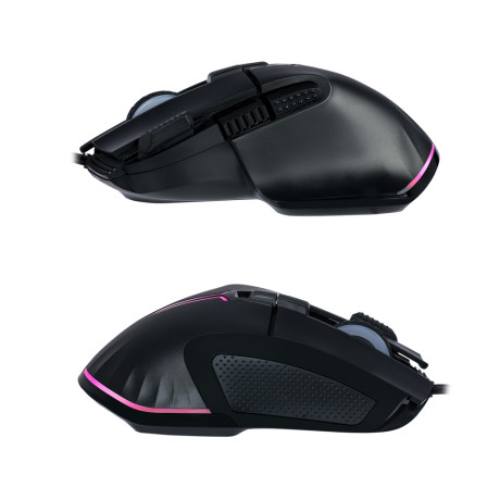 BY Игровая мышь проводная Saiga 12000dpi,9D,PMW3360,RGB,220см