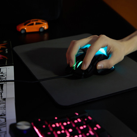 BY Игровая мышь проводная Saiga 12000dpi,9D,PMW3360,RGB,220см