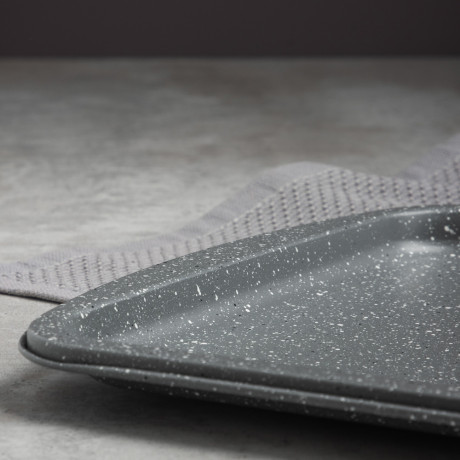 SATOSHI Буко Противень плоский, 36,5х27х1,7см, угл.сталь, антипригарное покрытие "Мрамор"