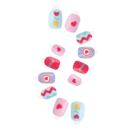 ЮНИLOOK Набор накладных самоклеящихся ногтей, детский, 24шт, 6 дизайнов