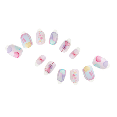 ЮНИLOOK Набор накладных самоклеящихся ногтей, детский, 24шт, 6 дизайнов