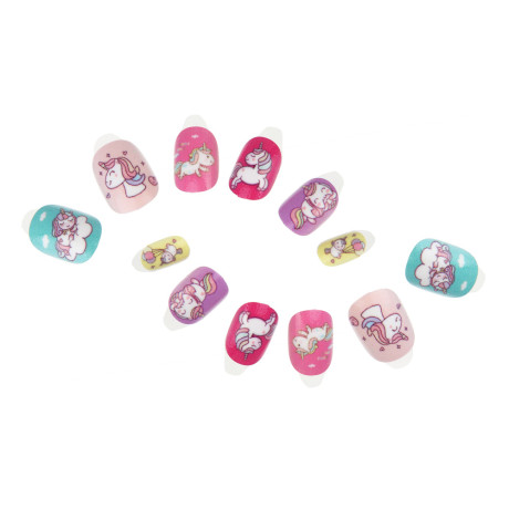 ЮНИLOOK Набор накладных самоклеящихся ногтей, детский, 24шт, 6 дизайнов