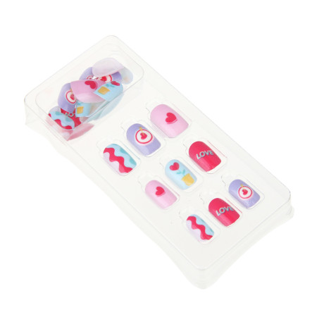 ЮНИLOOK Набор накладных самоклеящихся ногтей, детский, 24шт, 6 дизайнов