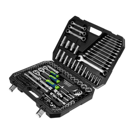 Набор инструментов, 1/2", 3/8", 1/4", пластиковый кейс 160 предм. Сибртех