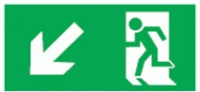 Navigator наклейка к эвакуационному выходу налево вниз NL-100x200W-E33 (на стену), 14403