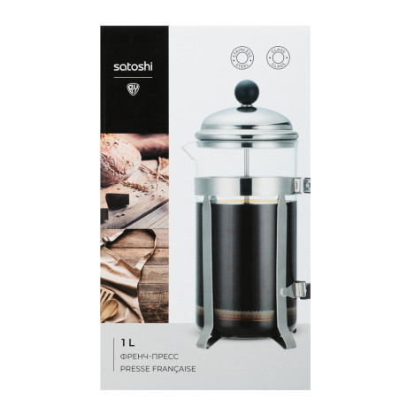 SATOSHI Бордо Френч-пресс 1,0л, жаропрочное стекло