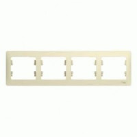 Systeme Electric GLOSSA рамка СУ 4 мест. беж. (горизонт.) GSL000204 (15!)