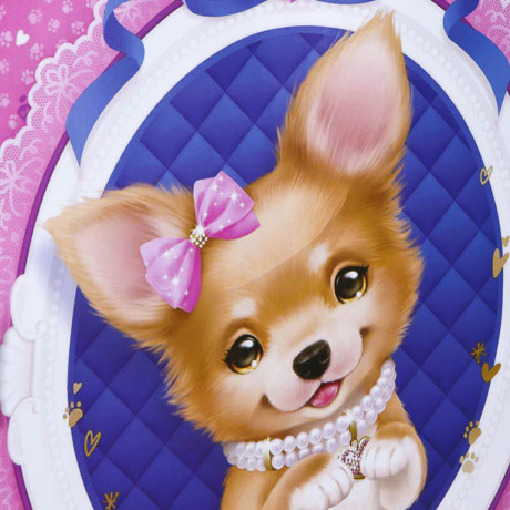 Пакет подарочный бумажный, XXL 32x40x10 см, 128 гр, 3 дизайна, питомцы