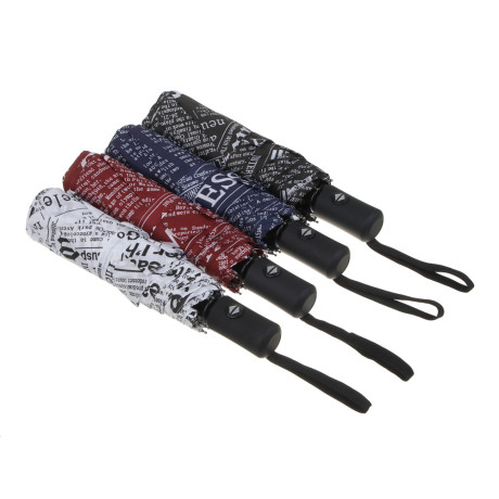 Зонт универсальный, автомат, металл, пластик, эпонж, d96см, 8 спиц, 4 цвета, А2024-2