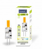 General G4 12V 3W(250Lm)   4500K 4K 10x37,5 COB силикон инд.уп. GLDEN-G4-3-C-12-4500 661537