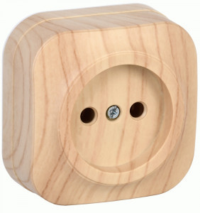 IEK GLORY роз. ОУ 1 мест. 10А РС20-2-ХС сосна ERH10-K34-10