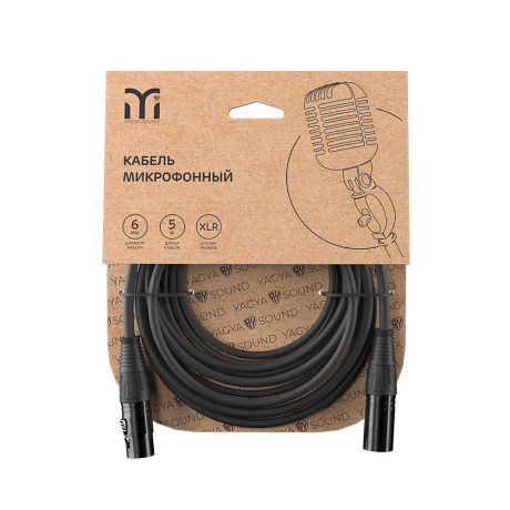 BY Ягья Кабель микрофонный, 6мм, 5м. ПВХ