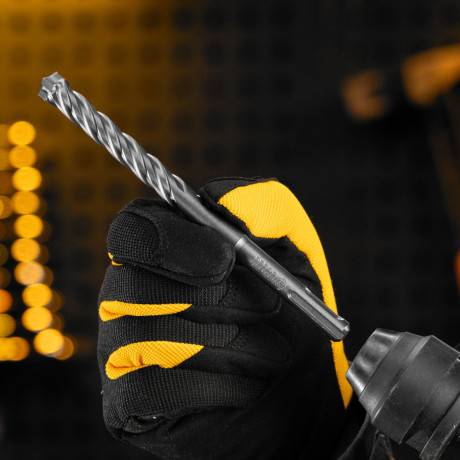 Бур по бетону, цельная крестовая пластина, 12x165 мм, SDS PLUS Denzel