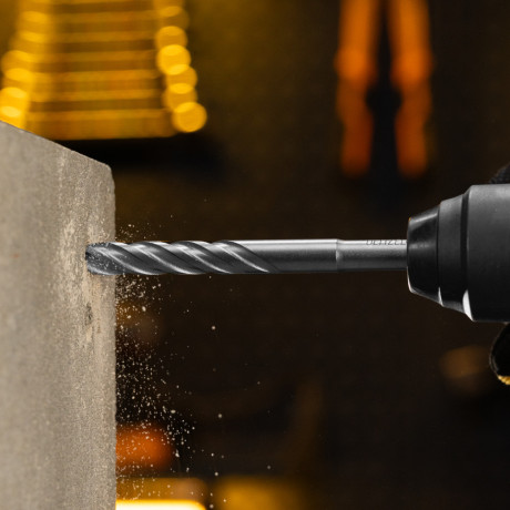 Бур по бетону, цельная крестовая пластина, 12x165 мм, SDS PLUS Denzel