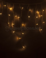 Гирлянда-бахрома ул. Айсикл 76LED тепл.белый 2,4*0,6м/24нит., бел.пвх соед.IP65 255-037-6 Neon Night