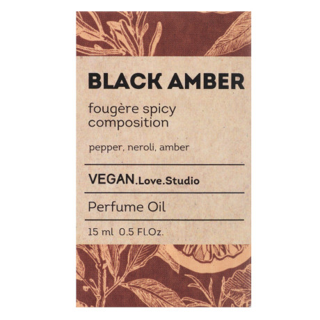 Парфюмерное масло Vegan.Love.Studio, Black Amber, 15 мл