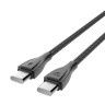 Кабель для зарядки Type C-Type C BY Nylon Pro, 60Вт, 2 м, 5A, нейлон, черный
