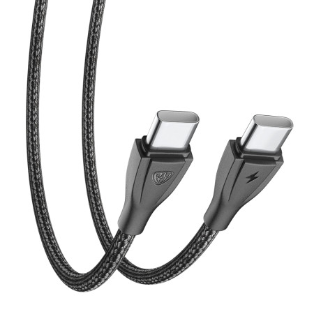 Кабель для зарядки Type C-Type C BY Nylon Pro, 60Вт, 2 м, 5A, нейлон, черный
