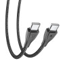 Кабель для зарядки Type C-Type C BY Nylon Pro, 60Вт, 2 м, 5A, нейлон, черный
