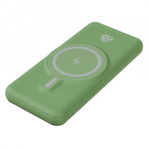 BY Аккумулятор мобильный, 10000мАч, USB/Type-C, Быстрая зарядка QC3.0+PD, 3А, 20W, зеленый