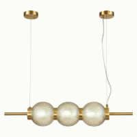 ST LUCE св-к подвесной 3x40W E14 830x165 Латунь/Коньячный IP20 SL1155.313.03