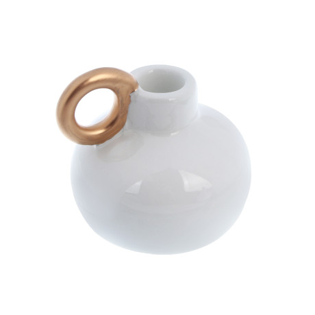 Подсвечник тм LADECOR, 8,5x9 см, с ручкой, доломит, 3 вида